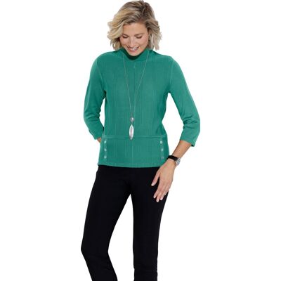 Sieh an! 3/4-Arm-Pullover smaragd female 50 Sieh an! 3/4-Arm-Pullover smaragd female 50