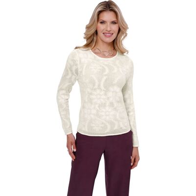 Sieh an! Ajourpullover ecru female 42 Sieh an! Ajourpullover ecru female 42