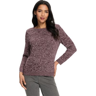 Sieh an! Ajourpullover burgund-puder-meliert female 46 Sieh an! Ajourpullover burgund-puder-meliert female 46