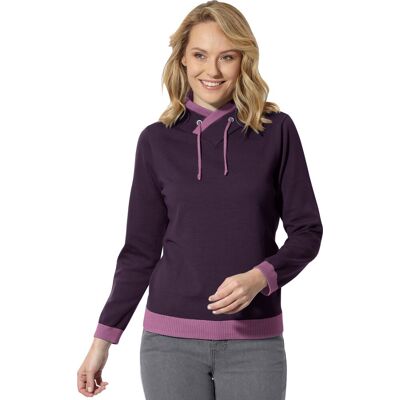 Sieh an! Langarm-Pullover aubergine-violett female 56 Sieh an! Langarm-Pullover aubergine-violett female 56