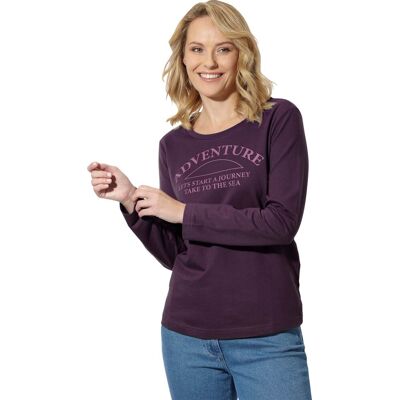 Sieh an! Sweatshirt aubergine-violett female 44 Sieh an! Sweatshirt aubergine-violett female 44