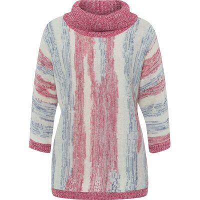Sieh an! Rollkragenpullover champagner-jeansblau-gemustert female 54 Sieh an! Rollkragenpullover champagner-jeansblau-gemustert female 54