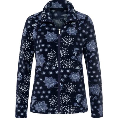 Sieh an! Fleecejacke marine-eisblau-bedruckt female 52 Sieh an! Fleecejacke marine-eisblau-bedruckt female 52