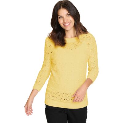 Sieh an! Ajourpullover zitrone female 46 Sieh an! Ajourpullover zitrone female 46