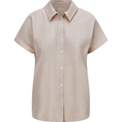 Sieh an! Kurzarm-Bluse beige-ecru-gemustert female 42 Sieh an! Kurzarm-Bluse beige-ecru-gemustert female 42