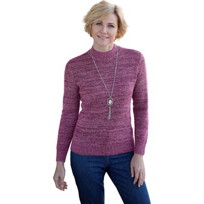 Sieh an! Stehkragenpullover fuchsia-meliert female 38 Sieh an! Stehkragenpullover fuchsia-meliert female 38
