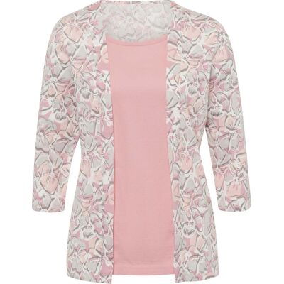 Sieh an! 2-in-1-Shirt ecru-hortensie-bedruckt female 40 Sieh an! 2-in-1-Shirt ecru-hortensie-bedruckt female 40