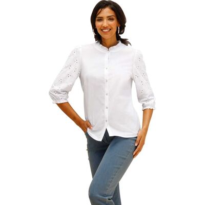 Sieh an! Baumwollbluse weiß female 56 Sieh an! Baumwollbluse weiß female 56