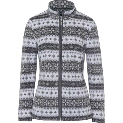 Sieh an! Fleecejacke ecru-anthrazit-bedruckt female 40 Sieh an! Fleecejacke ecru-anthrazit-bedruckt female 40