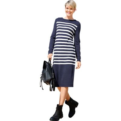 Sieh an! Strickkleid marine-ecru-geringelt female 44 Sieh an! Strickkleid marine-ecru-geringelt female 44