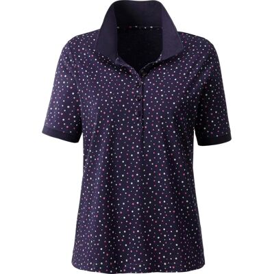 Sieh an! Poloshirt marine-fuchsia-getupft female 54 Sieh an! Poloshirt marine-fuchsia-getupft female 54