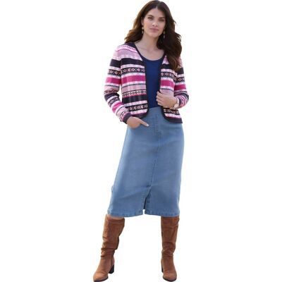 Sieh an! Jacquardstrickjacke marine-erika-gemustert female 44 Sieh an! Jacquardstrickjacke marine-erika-gemustert female 44