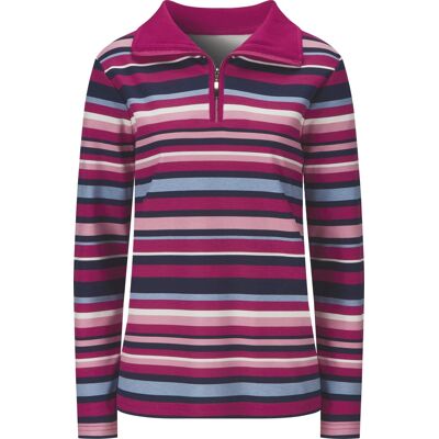 Sieh an! Sweatshirt marine-malve-geringelt female 40 Sieh an! Sweatshirt marine-malve-geringelt female 40