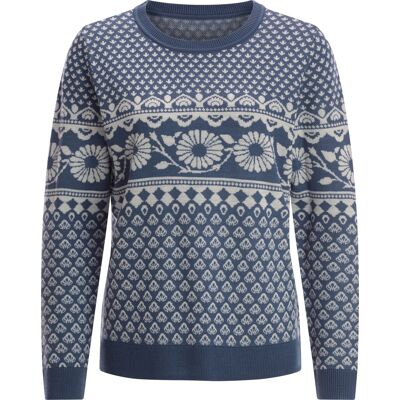 Sieh an! Jacquard-Pullover rauchblau-champagner-gemustert female 44 Sieh an! Jacquard-Pullover rauchblau-champagner-gemustert female 44