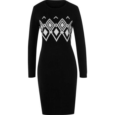 Sieh an! Strickkleid schwarz-ecru female 42 Sieh an! Strickkleid schwarz-ecru female 42