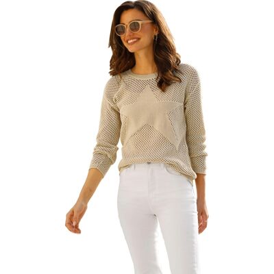Sieh an! Ajourpullover sand female 40 Sieh an! Ajourpullover sand female 40