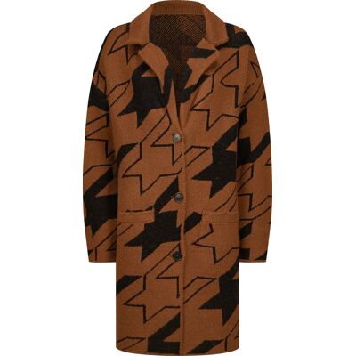 Sieh an! Strickmantel cognac-schwarz-gemustert female 52 Sieh an! Strickmantel cognac-schwarz-gemustert female 52