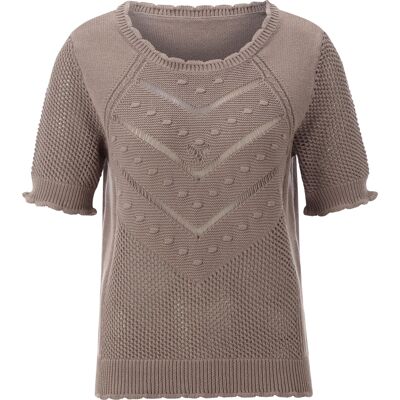 Sieh an! Ajourpullover taupe female 38 Sieh an! Ajourpullover taupe female 38