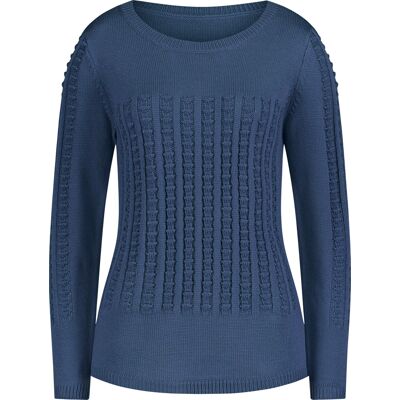 Sieh an! Langarm-Pullover jeansblau female 48 Sieh an! Langarm-Pullover jeansblau female 48