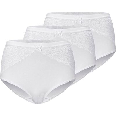 Wäschepur Baumwoll-Spitzen-Bikinis - Damen, Gr. 46 Wäschepur Baumwoll-Spitzen-Bikinis - Damen, Gr. 46