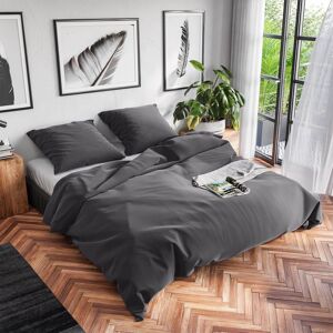 Wolkenfeld Bettwäsche »Renforcé Bettwäsche Baumwolle - Natürlich weiches Schlafgefühl« 2 Stk. tlg. 135x200 cm, 155x220 & Übergrößen I inkl. Kissenbezüge 80x80 I uni B/L: 135 cm x 200 cm - 1 Stk. Anthrazit Wolkenfeld Bettwäsche »Renforcé Bettwäsche Baumwolle - Natürlich weiches Schlafgefühl« 2 Stk. tlg. 135x200 cm, 155x220 & Übergrößen I inkl. Kissenbezüge 80x80 I uni B/L: 135 cm x 200 cm - 1 Stk. Anthrazit
