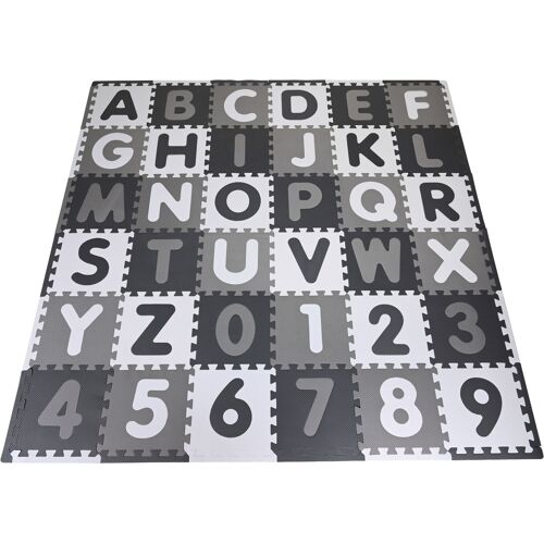 Knorrtoys® Puzzle »Alphabet + Zahlen, grau-weiß«, Puzzlematte, Bodenpuzzle  unisex grau