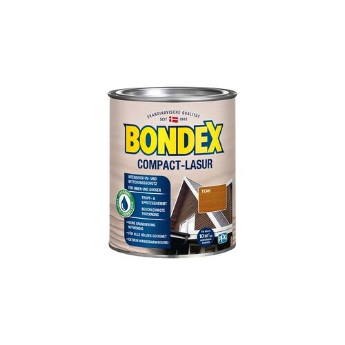 Bondex Holzschutzlasur, Teak, 0,75 Liter Inhalt l braun Holzschutzlasur Holzfarben Lasuren Farben Lacke Bauen Renovieren