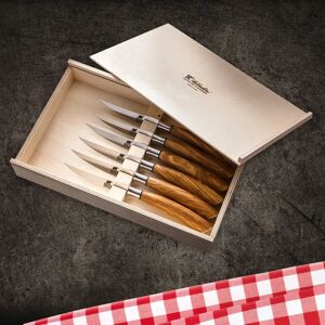 BlockHouse BLOCK HOUSE 6er Saladini-Steakmesser-Set in Präsentationsbox - Messer-Qualität aus Italien - ideal als Geschenk