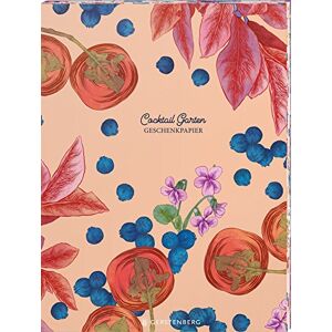 - Cocktail Garten Geschenkpapier-Heft - Motiv Blaubeeren: 2 x 5 Bögen