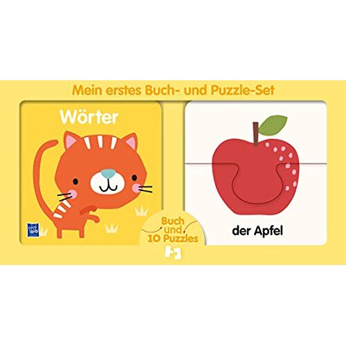 - Mein erstes Buch- und Puzzle Set - Wörter: Box mit Buch und 10 Puzzlebildern