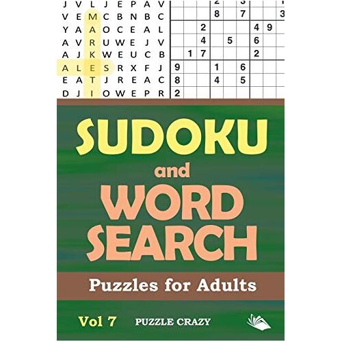 Puzzle Crazy - Sudoku and Word Search Puzzles for Adults Vol 7