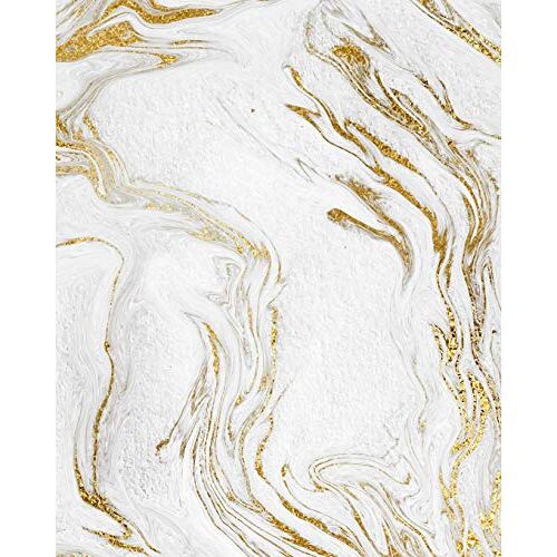 Sheba Blake – Liquid Gold Marble Composition Notebook – Large Ruled Notebook – 8×10 Lined Notebook (Softcover Journal / Notebook / Diary) (8×10 Lined Softcover Notebook, Band 260)