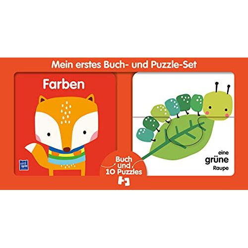 Mein erstes Buch- und Puzzle-Set - Farben: Box mit Buch und 10 Puzzlebildern