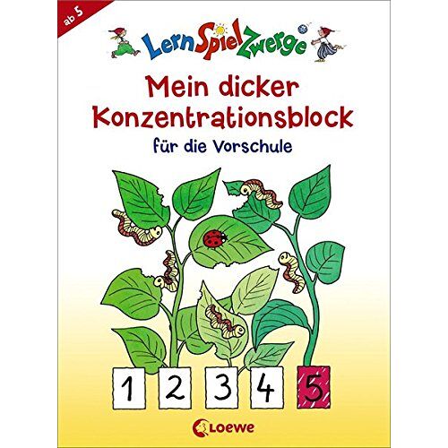 Mein dicker Konzentrationsblock für die Vorschule (LernSpielZwerge - Sammelblock)