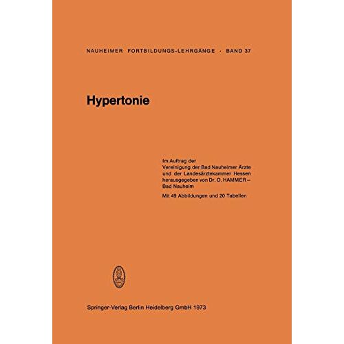 O. Hammer – Hypertonie: Band 37: Hypertonie (German Edition) (Nauheimer Fortbildungslehrgänge, 37, Band 37)