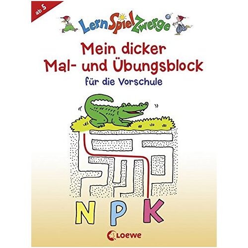 Mein dicker Mal- und Übungsblock für die Vorschule (LernSpielZwerge - Sammelblock)