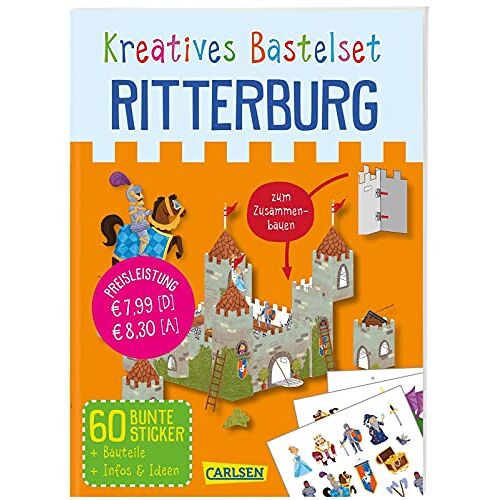 Anton Poitier - Kreatives Bastelset: Ritterburg: Set mit Bauteilen, Stickern und Anleitungsbuch