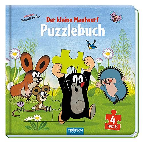 Trötsch Verlag GmbH & Co. KG - Trötsch Der kleine Maulwurf Puzzlebuch mit 4 Puzzle Maulwurf: Beschäftigungsbuch Entdeckerbuch Puzzlebuch