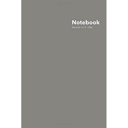 Instyle Notebooks – Dot Grid Notebook: Stylish Barnwood Grey Notebook, 120 Dotted Pages 6 x 9 inches Standard Journal   Softcover Color Trends Collection