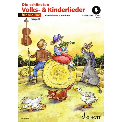– Die schönsten Volks- und Kinderlieder: sehr leicht bearbeitet. 1-2 Violinen.
