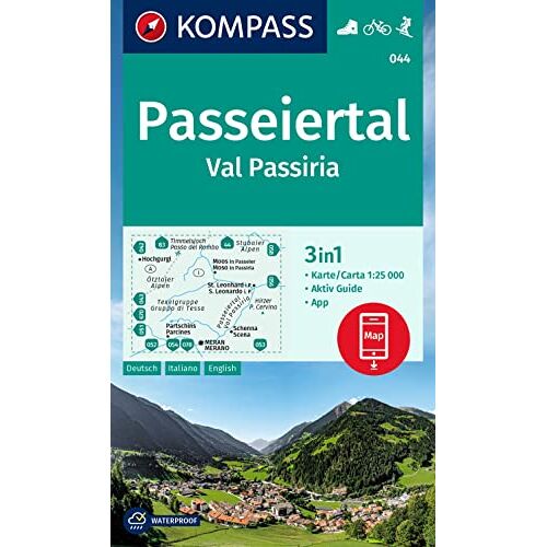 KOMPASS-Karten GmbH - KOMPASS Wanderkarte 044 Passeiertal 25T: 1:25000 (KOMPASS-Wanderkarten, Band 44)