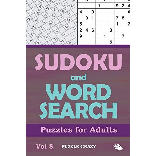 Puzzle Crazy - Sudoku and Word Search Puzzles for Adults Vol 8