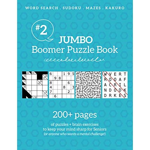 Boomer Press - Jumbo Boomer Puzzle Book #2: 200+ pages of puzzles & brain exercises to keep your mind sharp for Seniors (Boomer Puzzles)