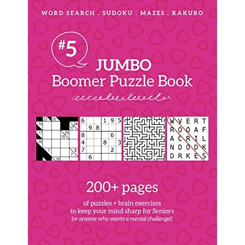 Boomer Press - Jumbo Boomer Puzzle Book #5: 200+ pages of puzzles & brain exercises to keep your mind sharp for Seniors (Boomer Puzzles)