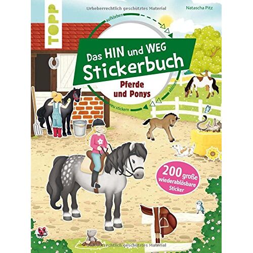 frechverlag – Das Hin-und-weg-Stickerbuch. Pferde und Ponys: Mit 200 großen wiederablösbaren Stickern
