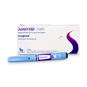 Mixed Saxenda® 6 mg/ml + NovoFine® 6mm 32g + Kanüleneimer 1 L gelb 5x3 Milliliter + 100 Stück + 1 Stück