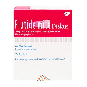 GlaxoSmithKline GmbH & Co. KG Flutide Diskus 100 mcg 1 Inhalator (60 Dosis)