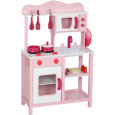 AIYAPLAY Kinderküche Spielküche mit Backofen, Herd, Spüle, Soundfunktion, Rosa AIYAPLAY Kinderküche Spielküche mit Backofen, Herd, Spüle, Soundfunktion, Rosa