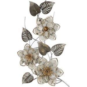MyFlair Wandbild Blumen, silber/weiss, aus Metall MyFlair Wandbild Blumen, silber/weiss, aus Metall