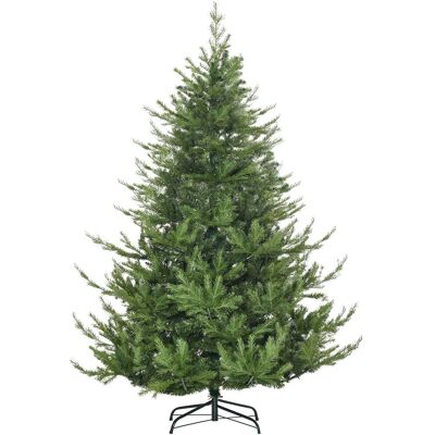 HOMCOM 180 cm Weihnachtsbaum Künstlich Naturgetreu Dichte Zweige realistisches Aussehen Grün HOMCOM 180 cm Weihnachtsbaum Künstlich Naturgetreu Dichte Zweige realistisches Aussehen Grün